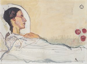 Valentine Godé-Darel in Sickbed by Ferdinand Hodler